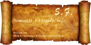 Somogyi Filomén névjegykártya